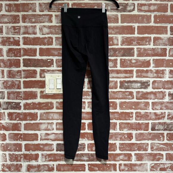 Lululemon High Times Tech Mesh black legging Size 4 euc - Picture 2 of 9